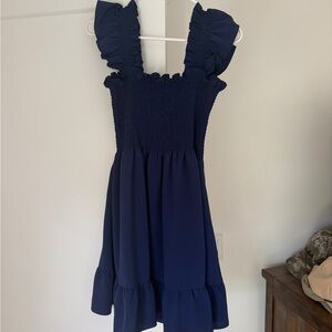 The Elizabeth Nap Dress Navy Crepe